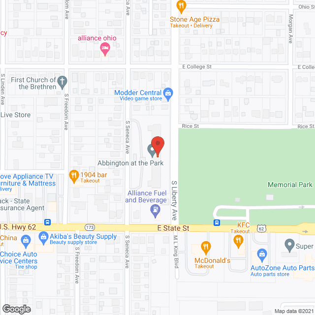 Abbington at the Park in google map