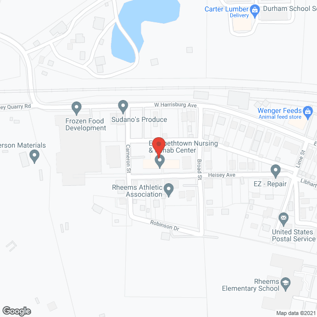 Elizabethtown Healthcare in google map
