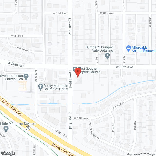 First Southern Baptist Church of Westminster in google map