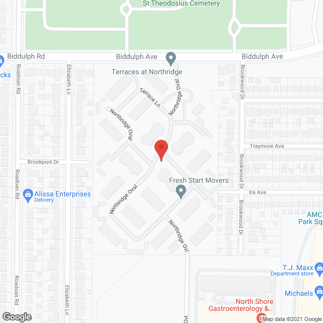Terraces at Northridge in google map