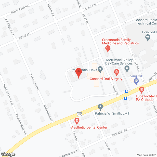 Presidential Oaks in google map
