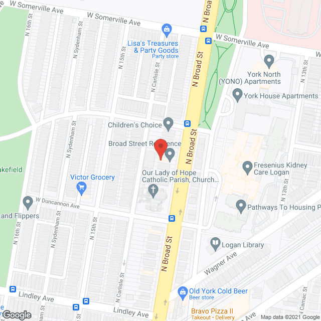 Broad Street Residence in google map