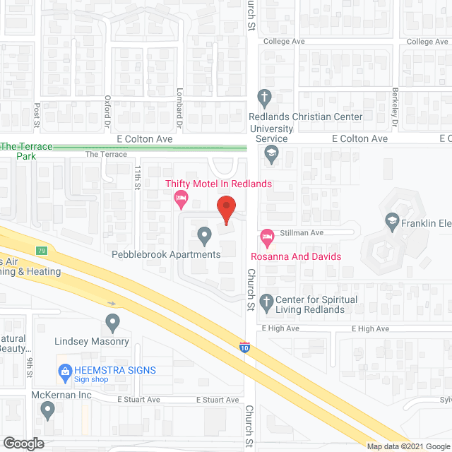 Pebblebrook Apartments in google map