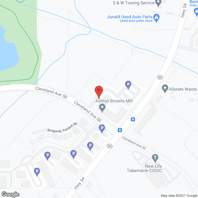 Ashton Browns Mill in google map