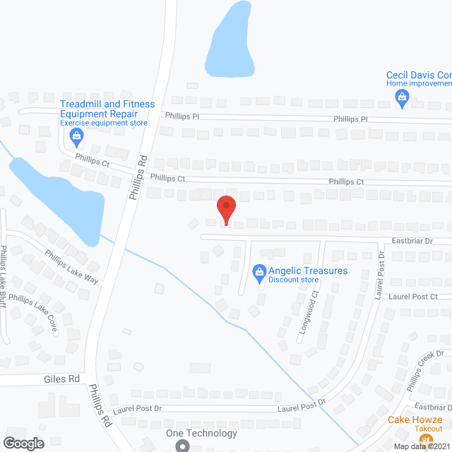 Burton's Family Home in google map
