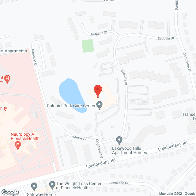 Colonial Park Care Center in google map