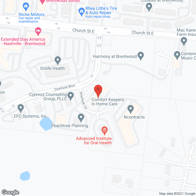 Comfort Keepers in google map