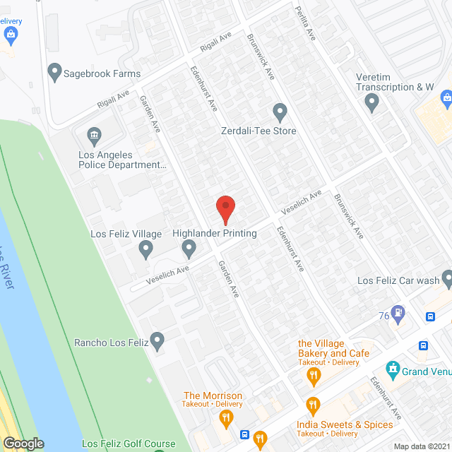 Atwater Village North in google map