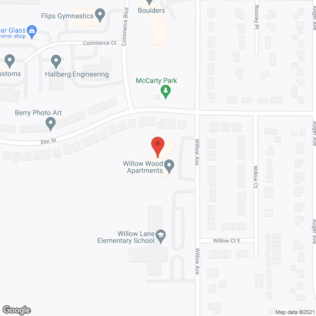 Willow Wood Apts in google map