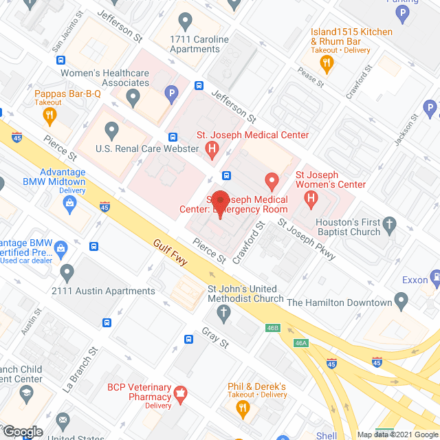 St. Joseph Medical Center in google map