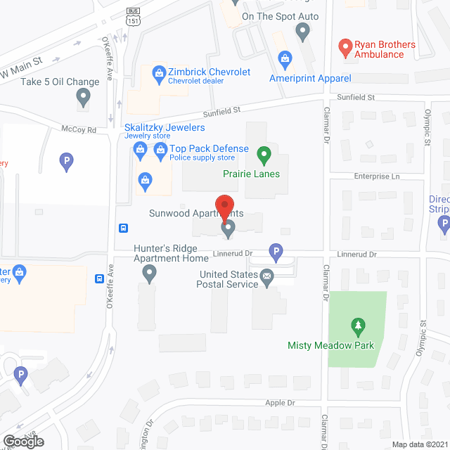 Sunwood Apartments in google map