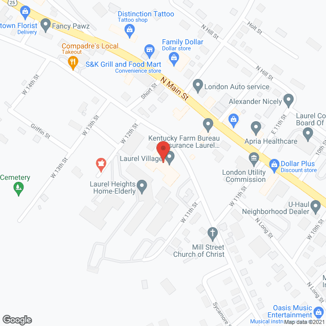 Laurel Village in google map