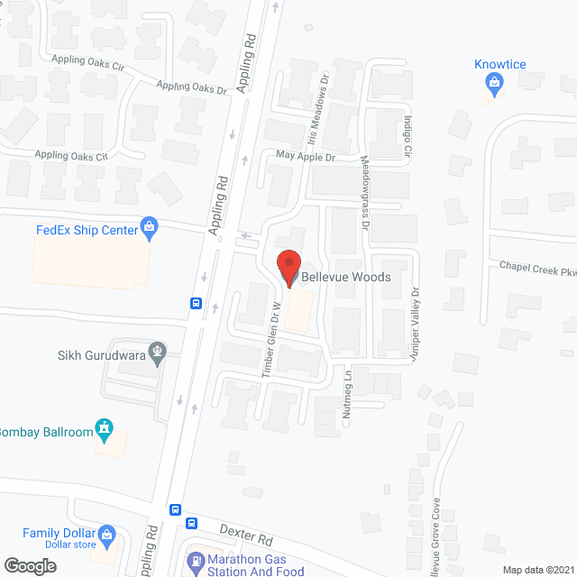 Bellevue Woods Senior Apartments in google map