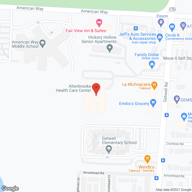 Allenbrook Nursing & Rehabilitation Center in google map
