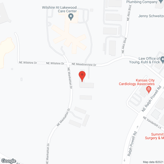 Wilshire Hills in google map