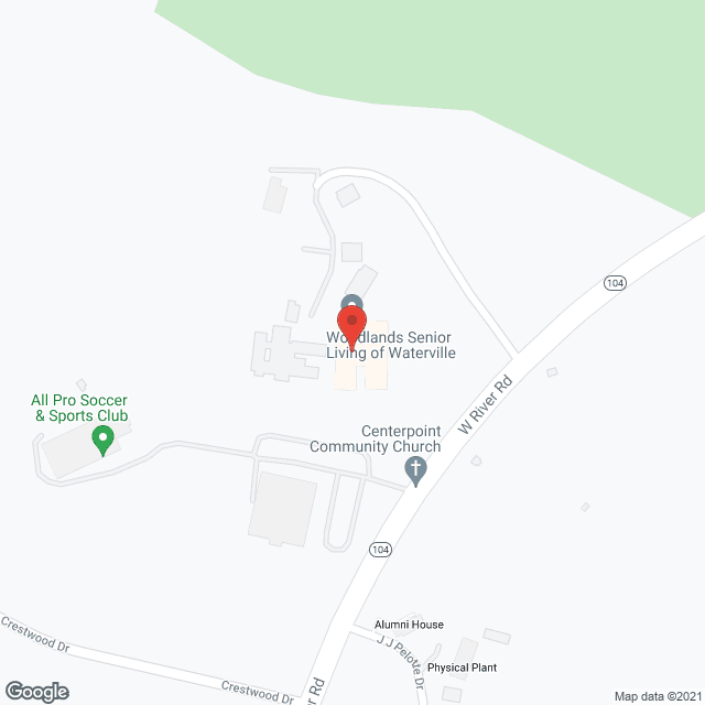 Woodlands Senior Living of Waterville in google map
