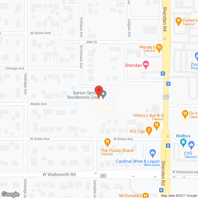 Barton Senior Residences of Zion in google map