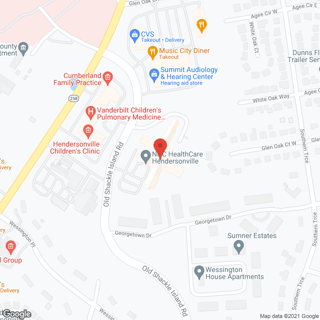 NHC Hendersonville in google map