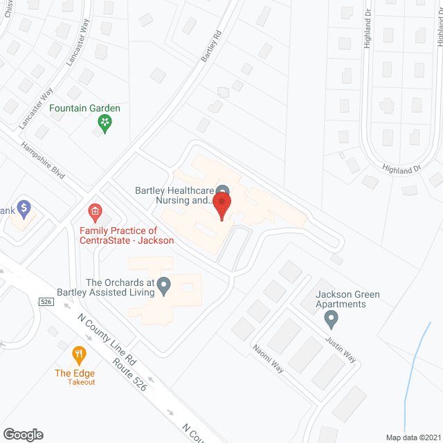 Bartley Healthcare Nursing and Rehabilitation in google map