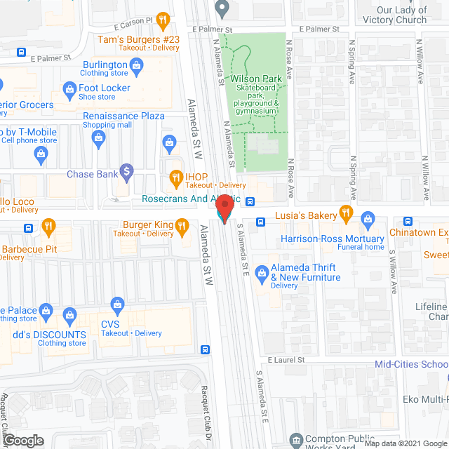 Vista Ridge of Compton in google map