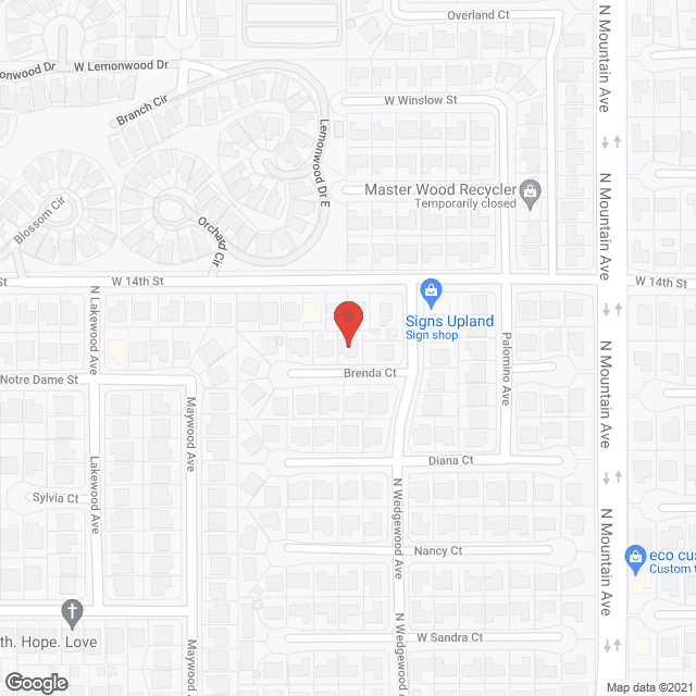 Mountain View Elderly Care in google map