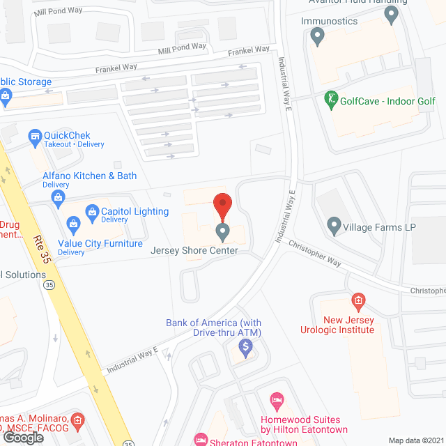 Jersey Shore Center in google map