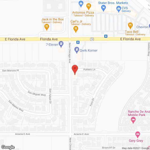 Putters Lane in google map