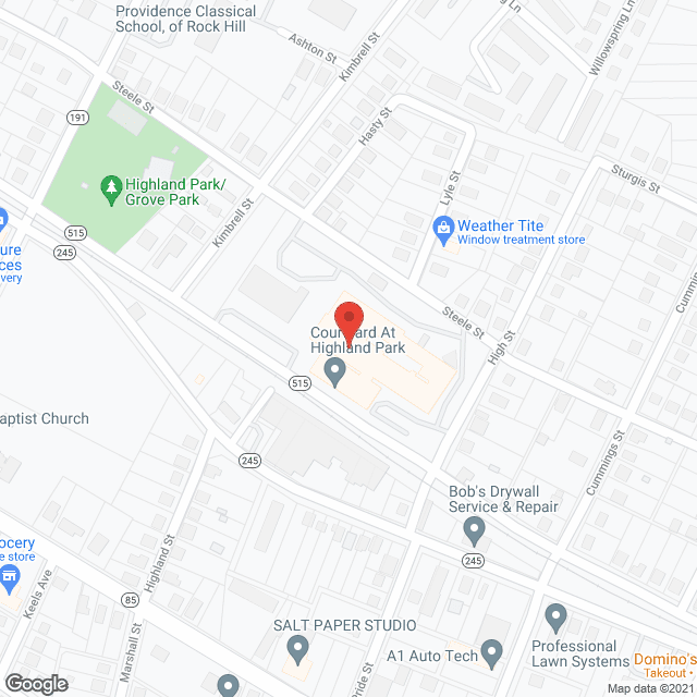 The Courtyard at Highland Park Apartments in google map