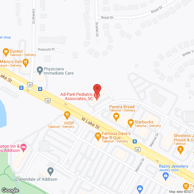 Comfort Keepers of office in Addison in google map