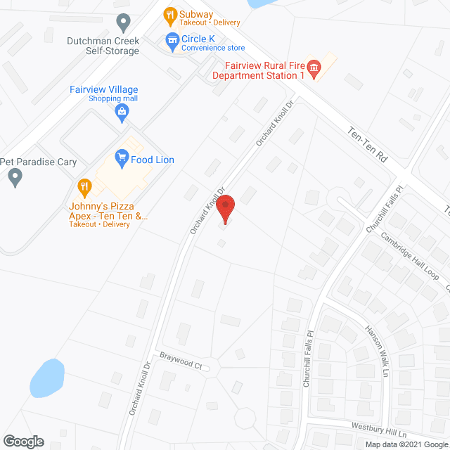 Comfort Keepers of Apex in google map