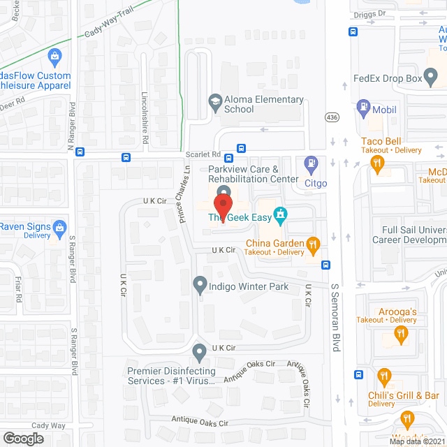 Winter Park Care and Rehabilitation Center in google map