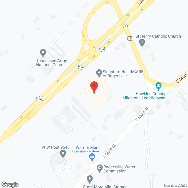 Signature HealthCARE of Rogersville in google map