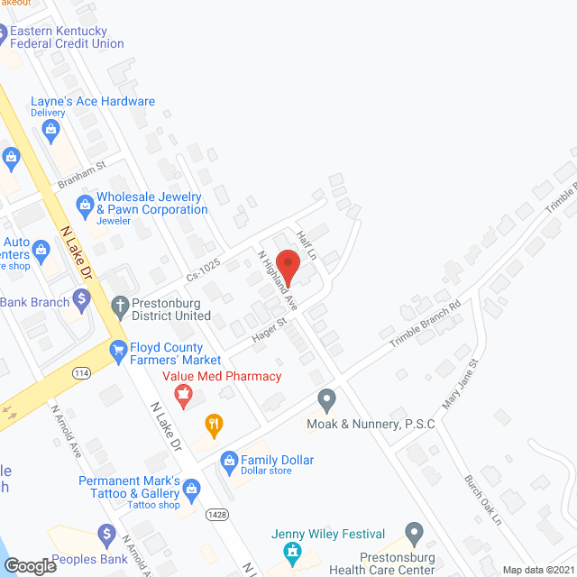 Prestonsburg Health Care Center in google map