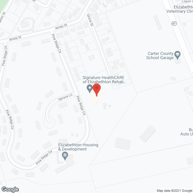 Pine Ridge Care Center in google map