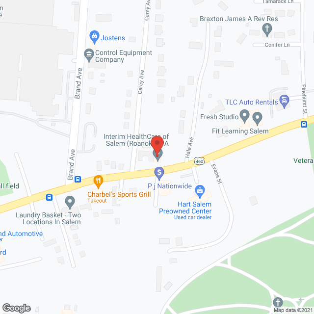 Interim HealthCare of Roanoke in google map