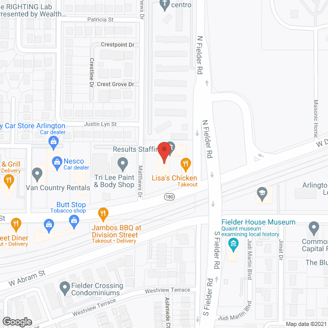 HRA Home Health in google map