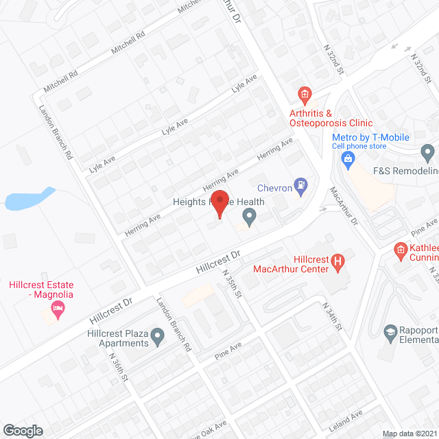 Heights Home Health in google map