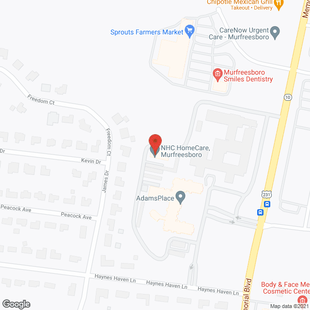 NHC Home Care in google map