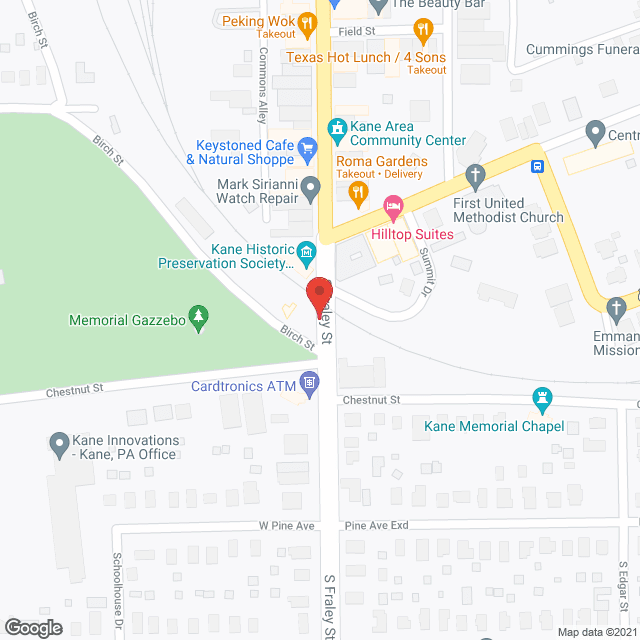 KANE Community Hospital Home in google map