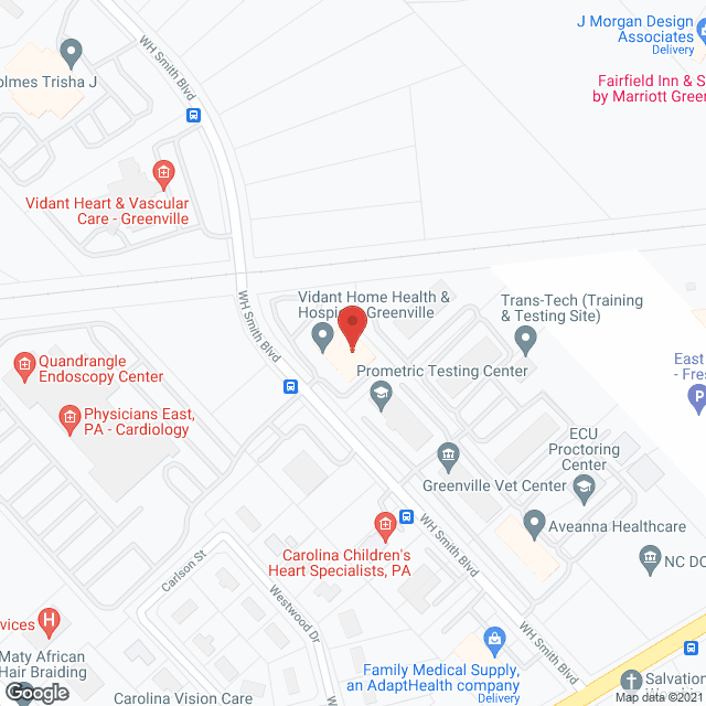 University Home Care in google map
