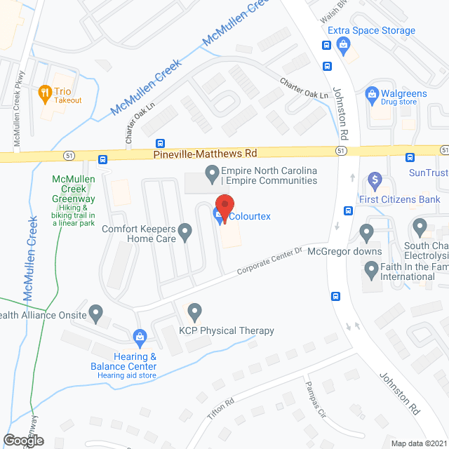 Comfort Keepers Charlotte in google map