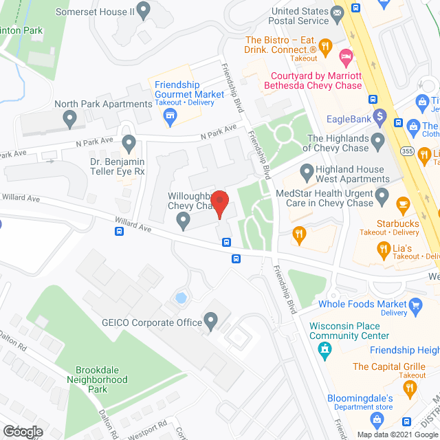 Chevy Chase Companions in google map