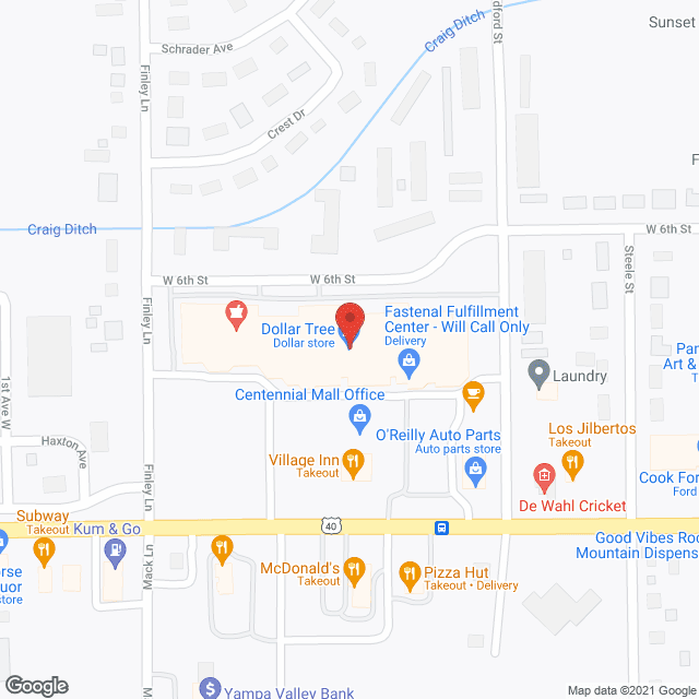 Centennial Home Care in google map