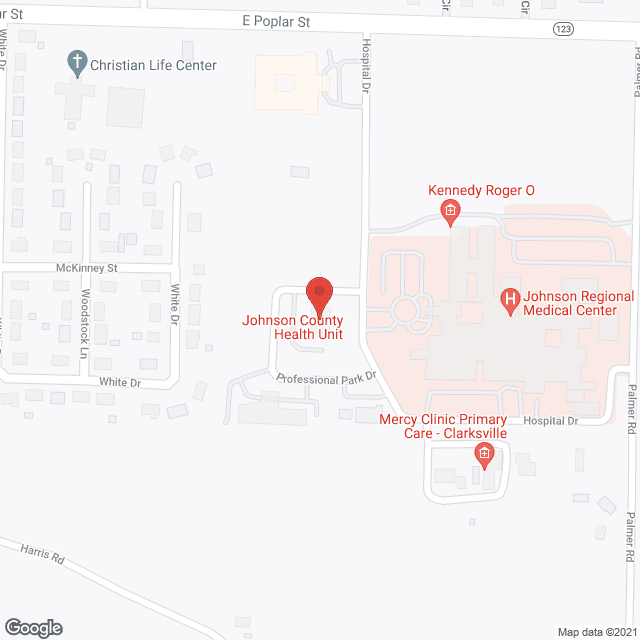 Johnson County Health Unit in google map