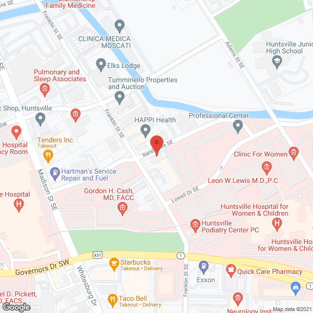 Hug Center in google map