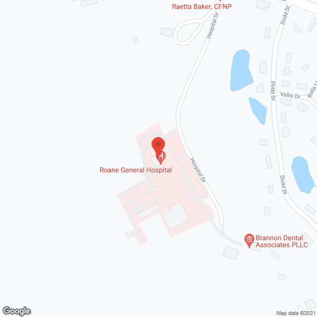 Roane General Hospital in google map