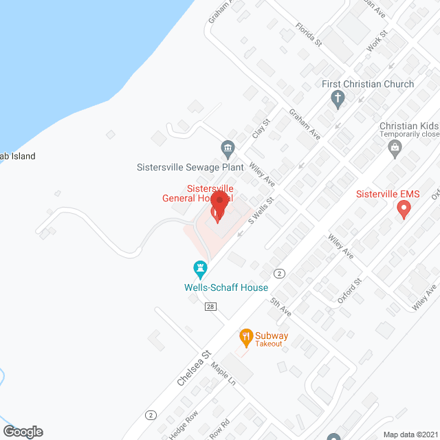 Sistersville General Hospital in google map