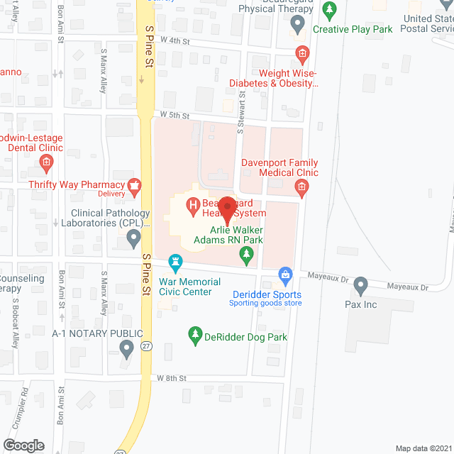 Beauregard Memorial in google map