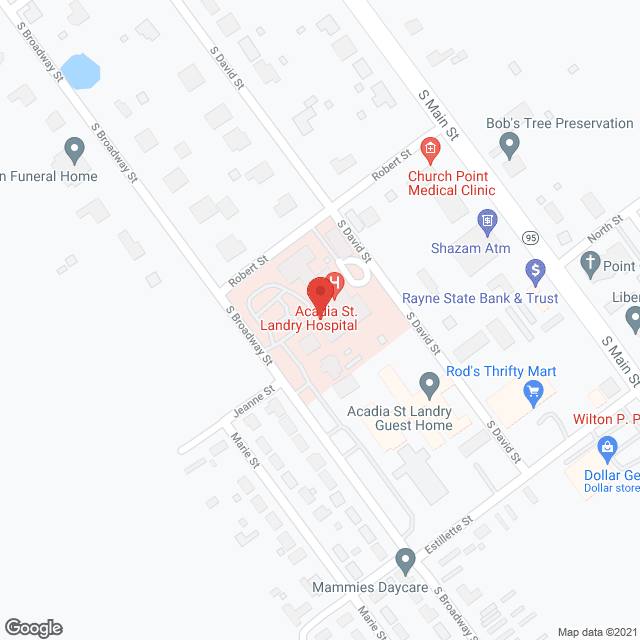 Acadia St Landry Clinic in google map