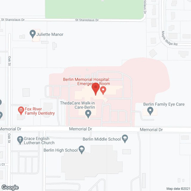 Berlin Memorial Hospital in google map